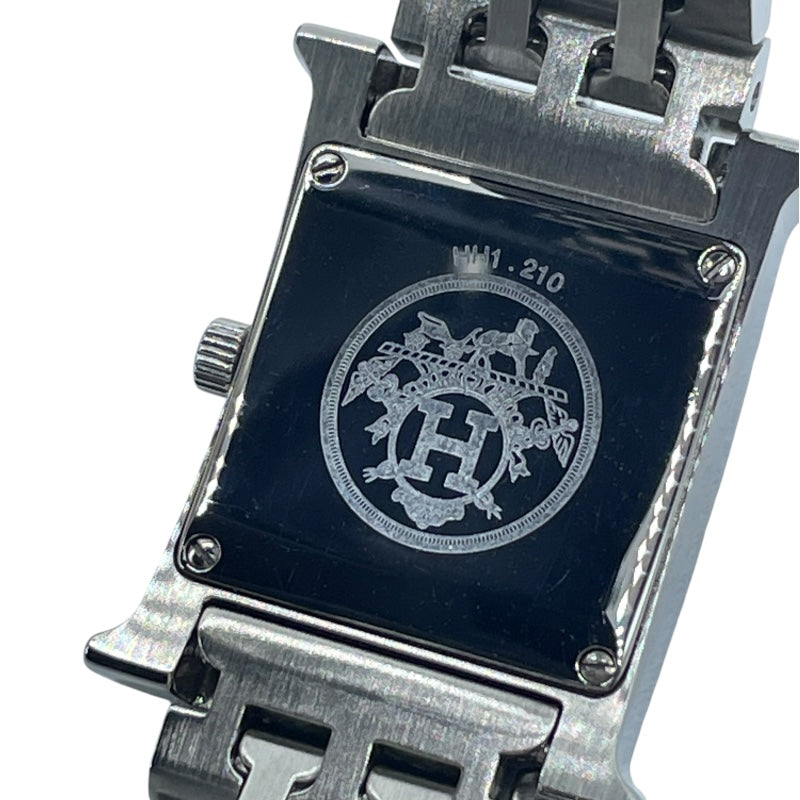 エルメス HERMES Hウォッチ HH1.210 ブルー ステンレススチール SS レディース 腕時計