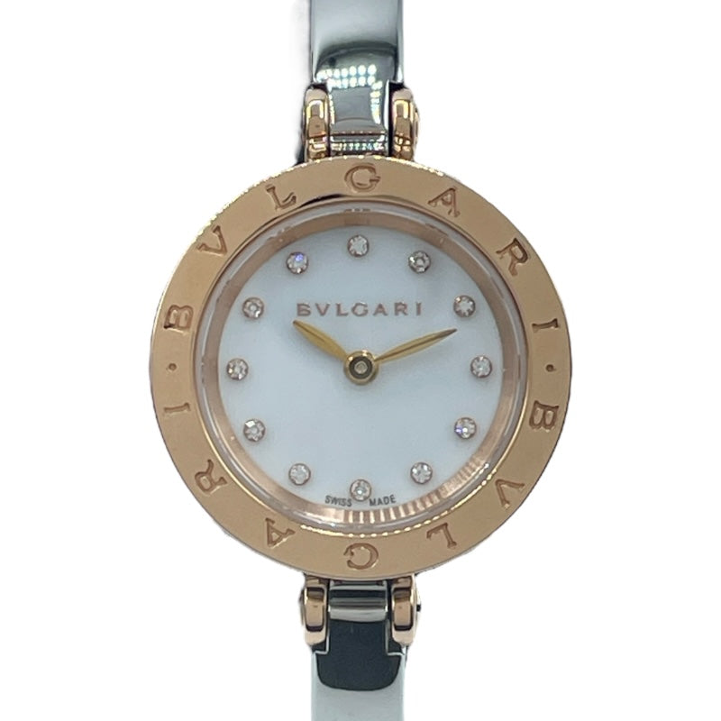 ブルガリ BVLGARI B-Zero1 ホワイトシェル 102418(BZP23SG) ホワイト K18ピンクゴールド PG/SS レディース 腕時計