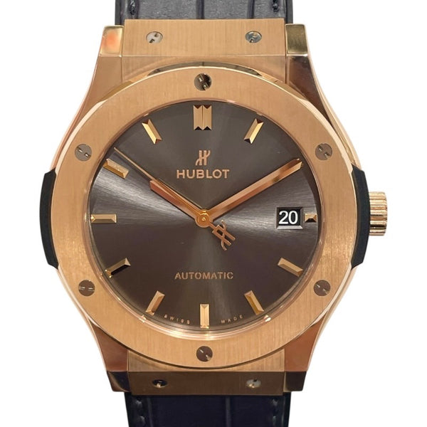 ウブロ HUBLOT クラシックフュージョン　レーシンググレー　キングゴールド 511.OX.7081.LR グレー K18PG 自動巻き メンズ 腕時計