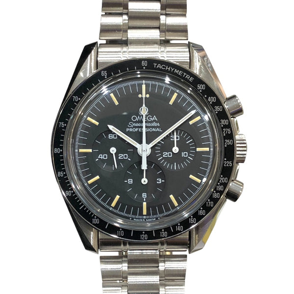オメガ OMEGA スピードマスタームーンウォッチプロフェッショナル ブラック SS メンズ 腕時計