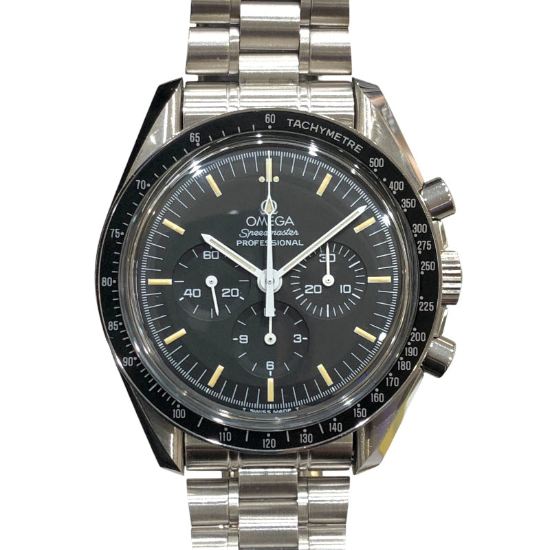 オメガ OMEGA スピードマスタームーンウォッチプロフェッショナル ブラック SS メンズ 腕時計