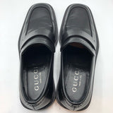 グッチ GUCCI スクエアトゥレザーローファー ブラック レザー メンズ ローファー