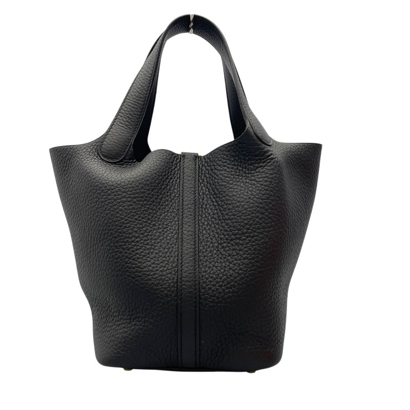 エルメス HERMES ピコタンロック PM W刻 ブラック ゴールド金具 トリヨンクレマンス レディース ハンドバッグ