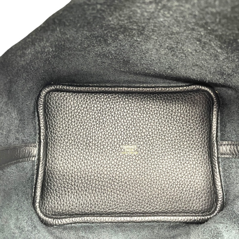 エルメス HERMES ピコタンロック PM W刻 ブラック ゴールド金具 トリヨンクレマンス レディース ハンドバッグ