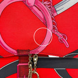 エルメス HERMES チェーンショルダー □N刻印　(2010年製) エプロンドール/シルバー金具 シルク レディース ショルダーバッグ