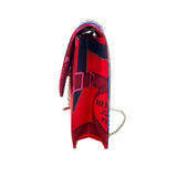 エルメス HERMES チェーンショルダー □N刻印　(2010年製) エプロンドール/シルバー金具 シルク レディース ショルダーバッグ