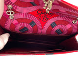 エルメス HERMES チェーンショルダー □N刻印　(2010年製) エプロンドール/シルバー金具 シルク レディース ショルダーバッグ