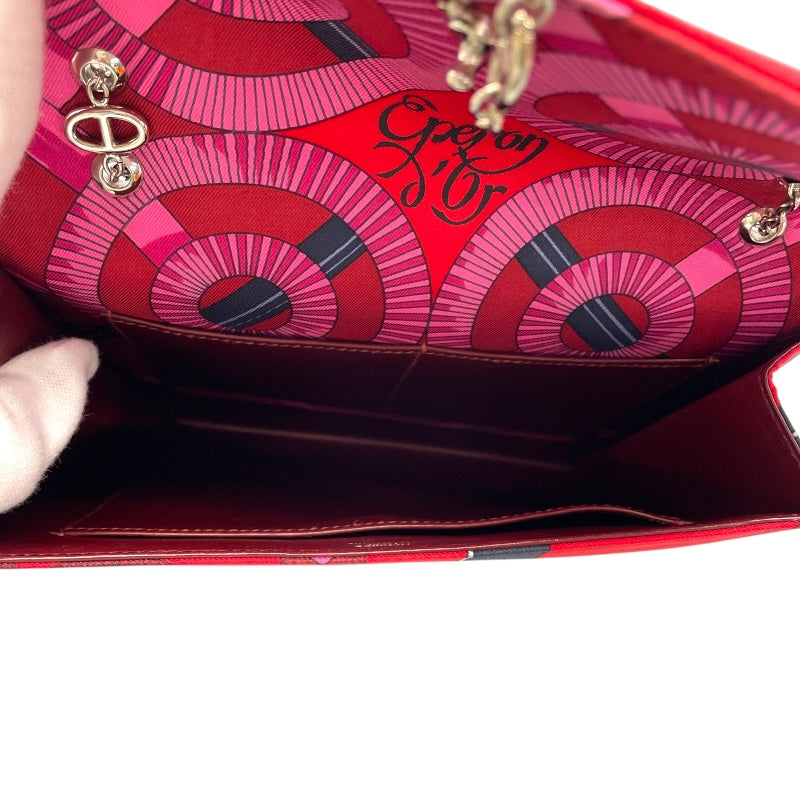 エルメス HERMES チェーンショルダー □N刻印　(2010年製) エプロンドール/シルバー金具 シルク レディース ショルダーバッグ