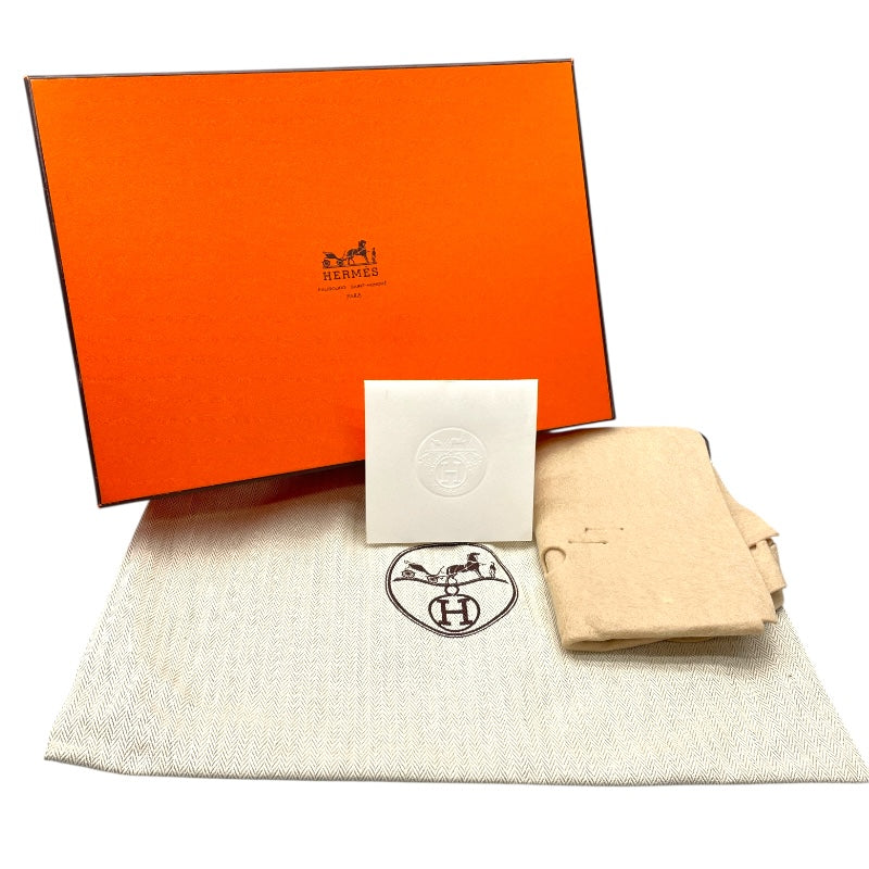 エルメス HERMES チェーンショルダー □N刻印　(2010年製) エプロンドール/シルバー金具 シルク レディース ショルダーバッグ