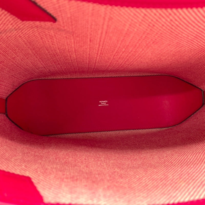 エルメス HERMES アンビエPM Z刻印　(2021年製) アイボリー/ピンク/シルバー金具 トワル・スイフト レディース ショルダーバッグ