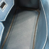 エルメス HERMES バーキン25 トリコロール B刻印 (2023年製) ブルードプリュス　シルバー金具 ヴォーエプソン レディース ハンドバッグ