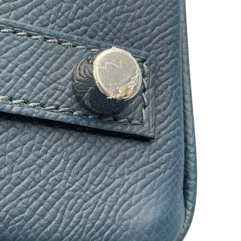 エルメス HERMES バーキン25 トリコロール B刻印 (2023年製) ブルードプリュス　シルバー金具 ヴォーエプソン レディース ハンドバッグ