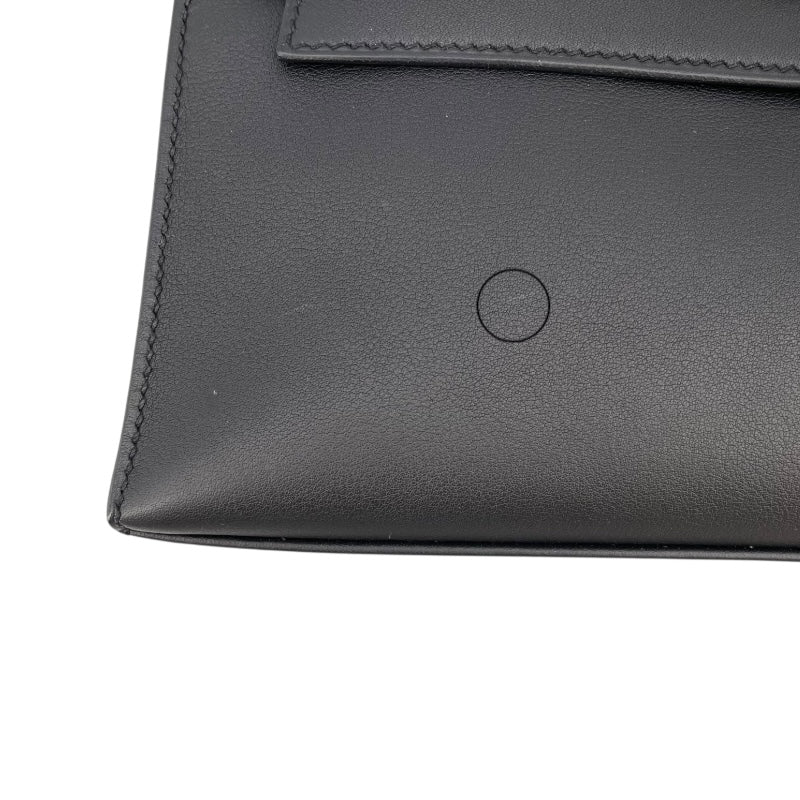 エルメス HERMES ポシェットケリー X刻印 (2016年製) ブラック　シルバー金具 スイフト レディース ハンドバッグ