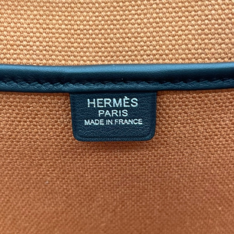 エルメス HERMES エトリヴィエール ポケット27 U刻 ゴールド×SV金具 トワル/レザー レディース トートバッグ