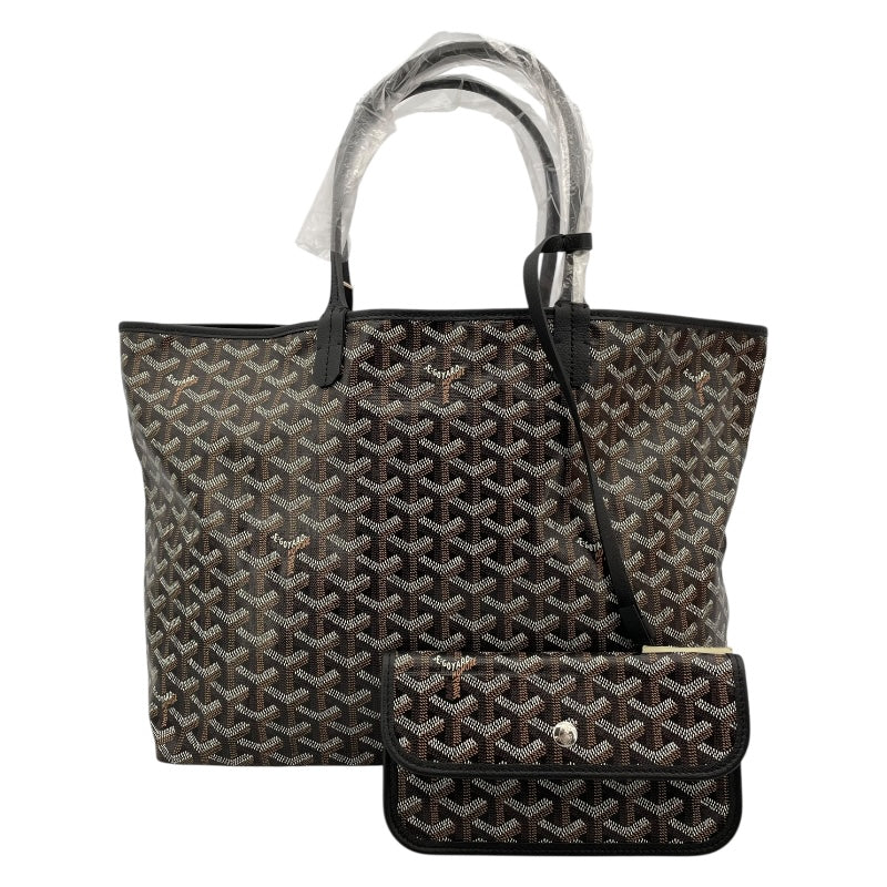 ゴヤール GOYARD サンルイPM ブラック ゴヤールディンキャンバス ユニセックス トートバッグ