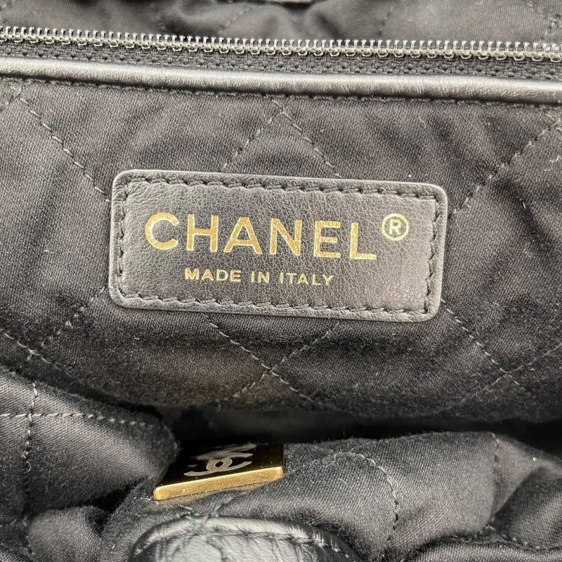 シャネル CHANEL シャネル22ラージ AS3313 ブラック×GD金具 カーフレザー レディース リュック・デイパック