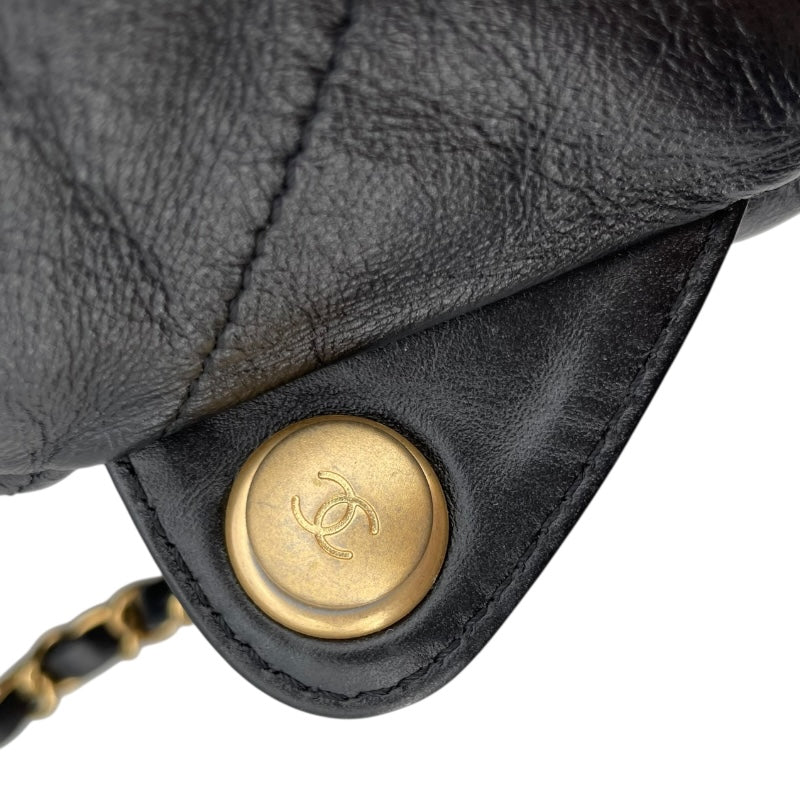 シャネル CHANEL シャネル22ラージ AS3313 ブラック×GD金具 カーフレザー レディース リュック・デイパック