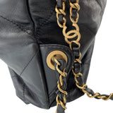 シャネル CHANEL シャネル22ラージ AS3313 ブラック×GD金具 カーフレザー レディース リュック・デイパック