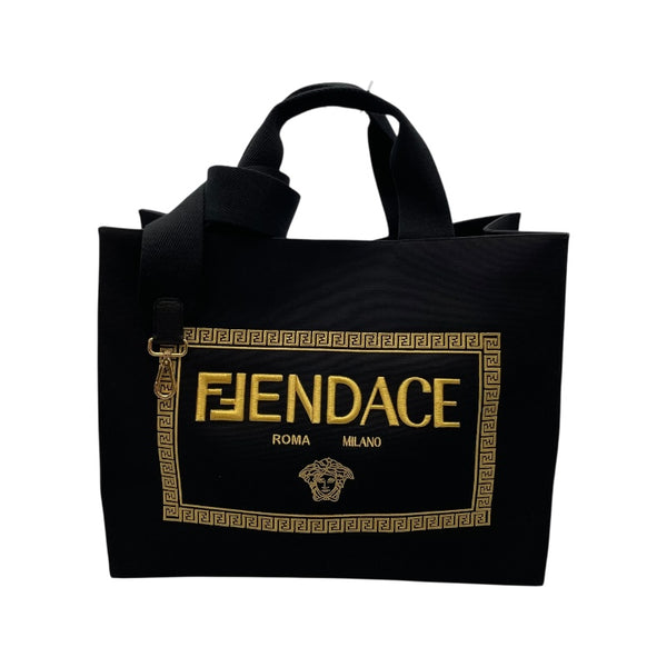 フェンディ FENDI フェンダーチェトート 7VA558 ブラック キャンバス メンズ トートバッグ