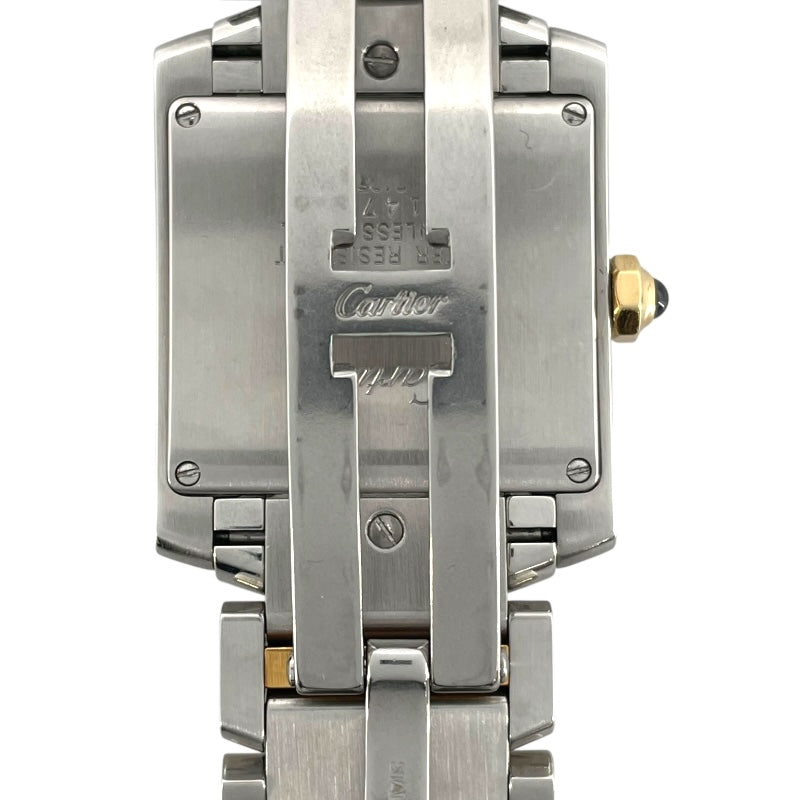カルティエ Cartier タンク フランセーズ MM W51012Q4 ホワイト K18/SS クオーツ レディース 腕時計