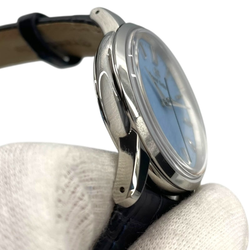 グランドセイコー Grand Seiko エレガンスコレクション SBGX353 雪白ブルー SS/革ベルト クオーツ メンズ 腕時計