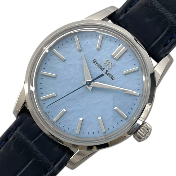 グランドセイコー Grand Seiko エレガンスコレクション SBGX353 雪白ブルー SS/革ベルト クオーツ メンズ 腕時計