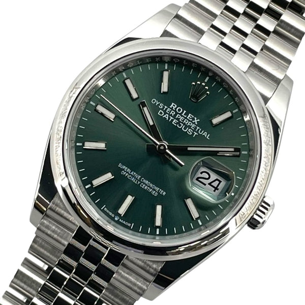 ロレックス ROLEX デイトジャスト36 ミントグリーン ランダムシリアル 126200 ミントグリーン SS 自動巻き メンズ 腕時計