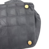 シャネル CHANEL ニュートラベルライントートバッグPM A20457　11番台 ブラック×ゴールド金具 ナイロンジャガード レディース トートバッグ