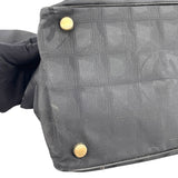 シャネル CHANEL ニュートラベルライントートバッグPM A20457　11番台 ブラック×ゴールド金具 ナイロンジャガード レディース トートバッグ