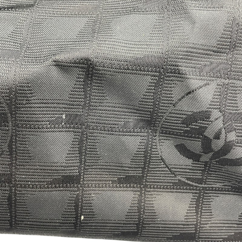 シャネル CHANEL ニュートラベルライントートバッグPM A20457　11番台 ブラック×ゴールド金具 ナイロンジャガード レディース トートバッグ