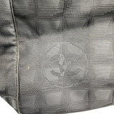 シャネル CHANEL ニュートラベルライントートバッグPM A20457　11番台 ブラック×ゴールド金具 ナイロンジャガード レディース トートバッグ