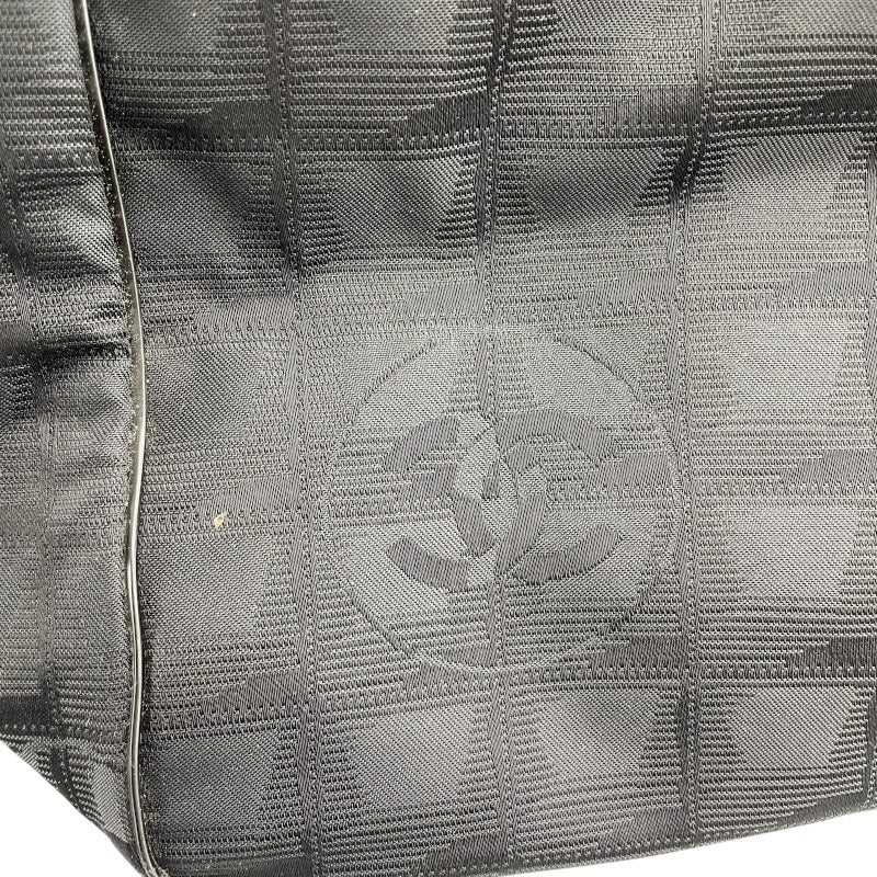 シャネル CHANEL ニュートラベルライントートバッグPM A20457　11番台 ブラック×ゴールド金具 ナイロンジャガード レディース トートバッグ