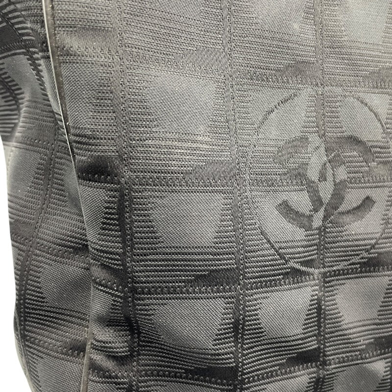 シャネル CHANEL ニュートラベルライントートバッグPM A20457　11番台 ブラック×ゴールド金具 ナイロンジャガード レディース トートバッグ
