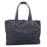 シャネル CHANEL ニュートラベルライントートバッグPM A20457　11番台 ブラック×ゴールド金具 ナイロンジャガード レディース トートバッグ