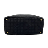 シャネル CHANEL ニュートラベルライントートバッグPM A20457　11番台 ブラック×ゴールド金具 ナイロンジャガード レディース トートバッグ