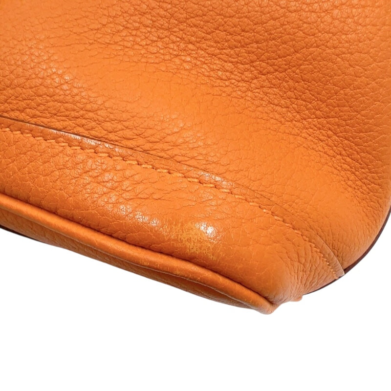 エルメス HERMES ガーデンパーティーTPM X刻印 (2016年製) オレンジ　シルバー金具 ネゴンダ レディース ハンドバッグ