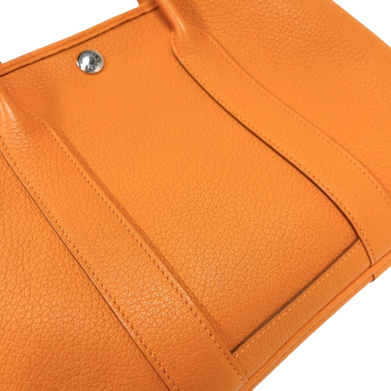エルメス HERMES ガーデンパーティーTPM X刻印 (2016年製) オレンジ　シルバー金具 ネゴンダ レディース ハンドバッグ