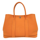 エルメス HERMES ガーデンパーティーTPM X刻印 (2016年製) オレンジ　シルバー金具 ネゴンダ レディース ハンドバッグ