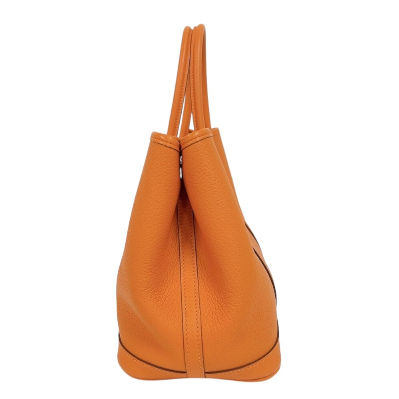 エルメス HERMES ガーデンパーティーTPM X刻印 (2016年製) オレンジ　シルバー金具 ネゴンダ レディース ハンドバッグ