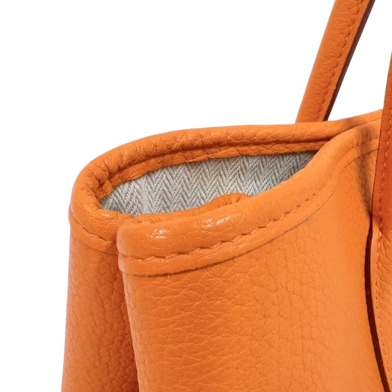 エルメス HERMES ガーデンパーティーTPM X刻印 (2016年製) オレンジ　シルバー金具 ネゴンダ レディース ハンドバッグ