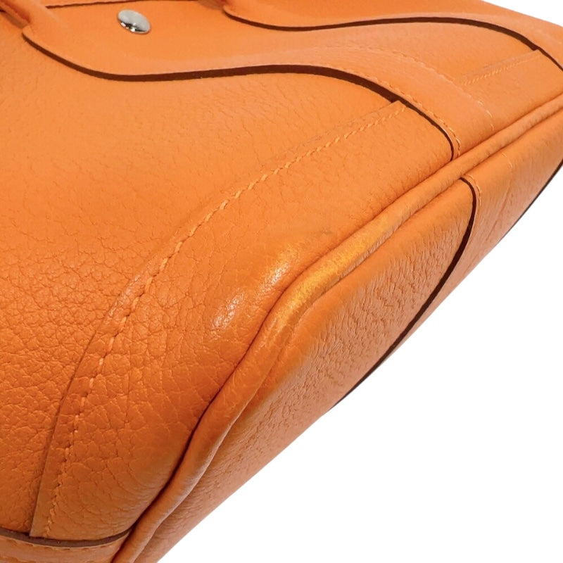 エルメス HERMES ガーデンパーティーTPM X刻印 (2016年製) オレンジ　シルバー金具 ネゴンダ レディース ハンドバッグ