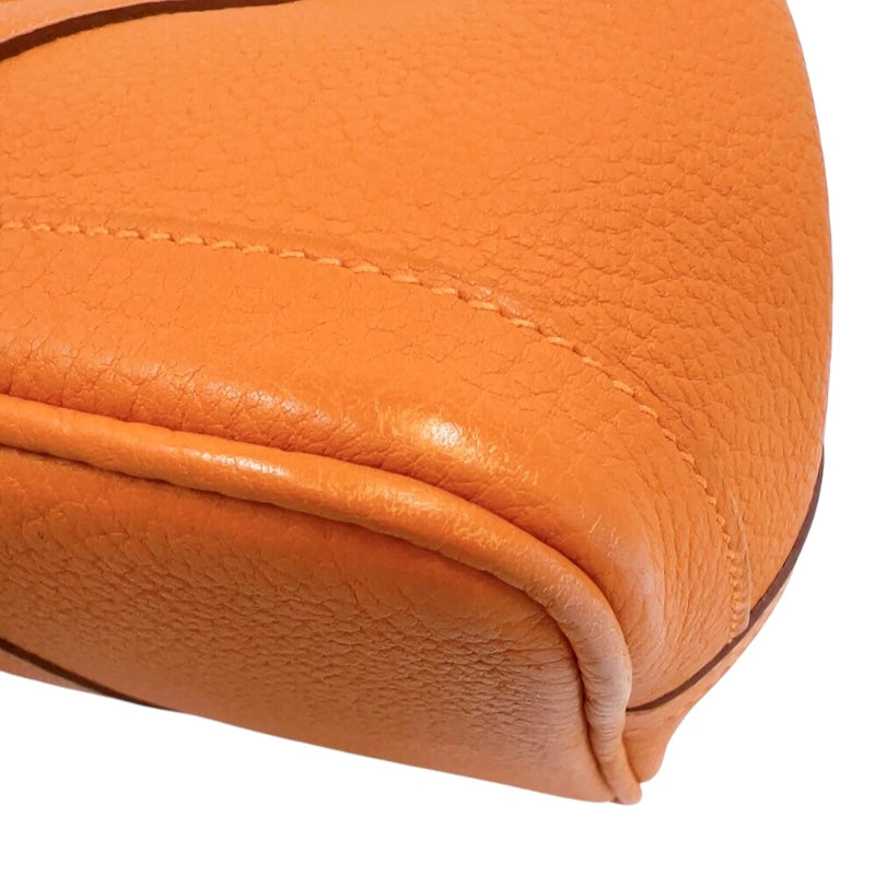 エルメス HERMES ガーデンパーティーTPM X刻印 (2016年製) オレンジ　シルバー金具 ネゴンダ レディース ハンドバッグ