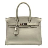 エルメス HERMES バーキン30 □Q刻 グリペール SV金具 トリヨン レディース ハンドバッグ