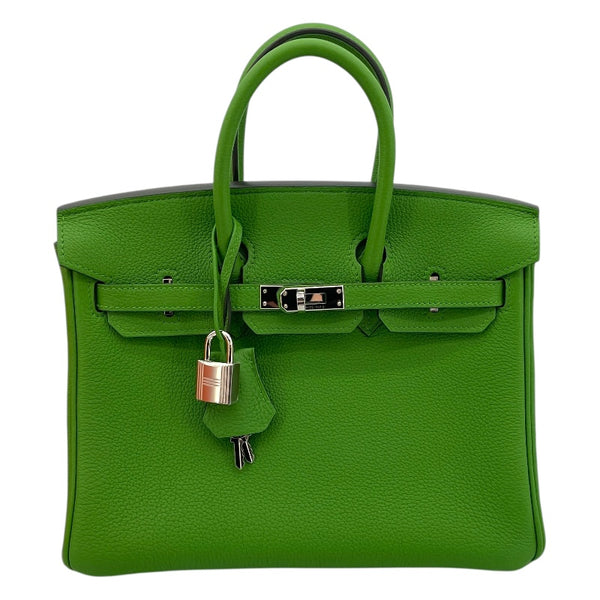 エルメス HERMES バーキン25 W刻 ヴェールユッカ SV金具 トゴ レディース ハンドバッグ