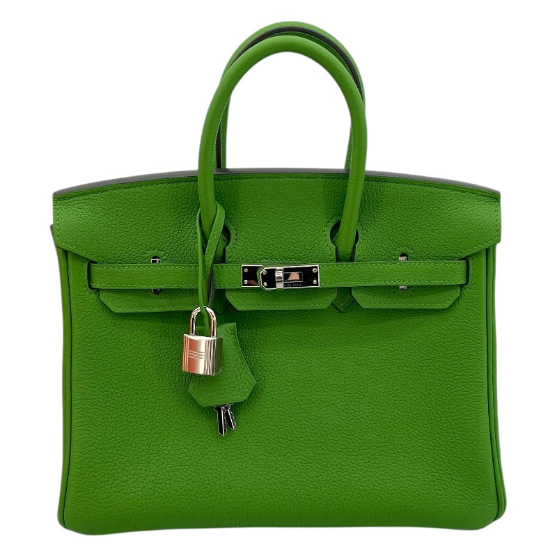 エルメス HERMES バーキン25 W刻 ヴェールユッカ SV金具 トゴ レディース ハンドバッグ