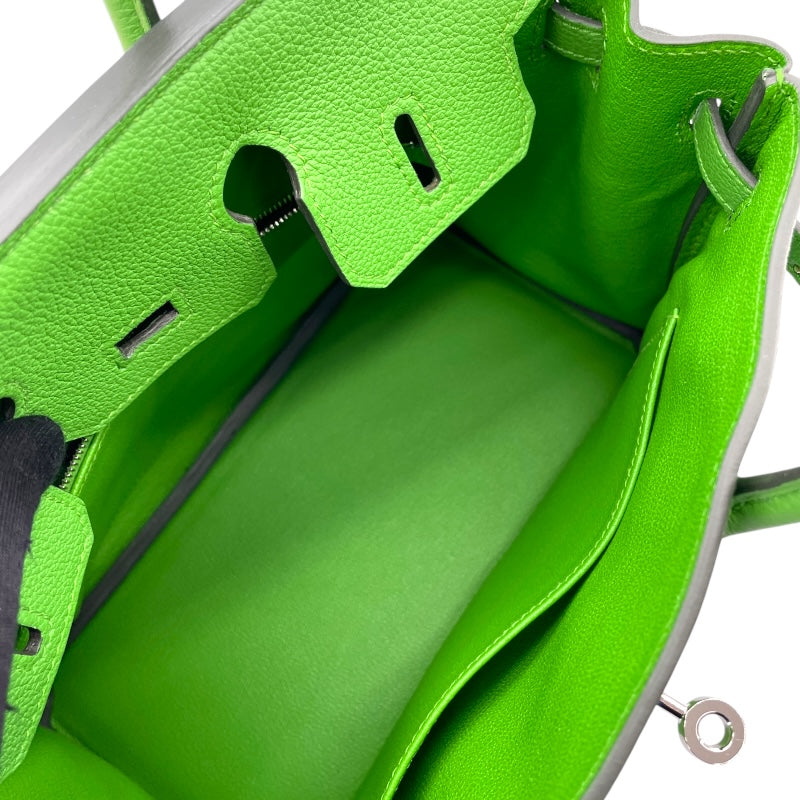 エルメス HERMES バーキン25 W刻 ヴェールユッカ SV金具 トゴ レディース ハンドバッグ