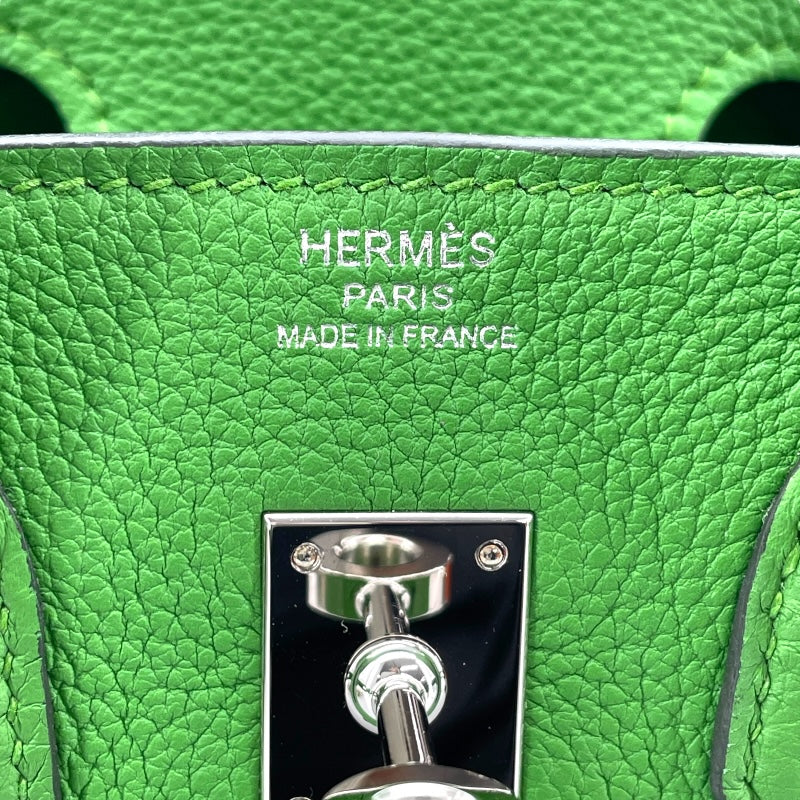 エルメス HERMES バーキン25 W刻 ヴェールユッカ SV金具 トゴ レディース ハンドバッグ