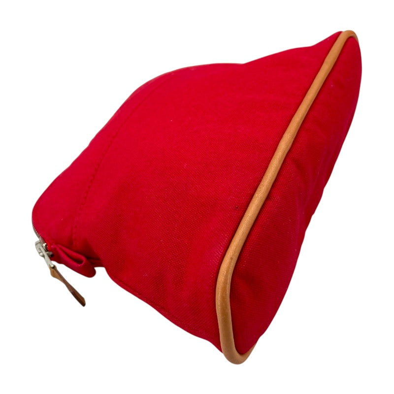 エルメス HERMES ボリードポーチ20 レッド トワル レディース ポーチ