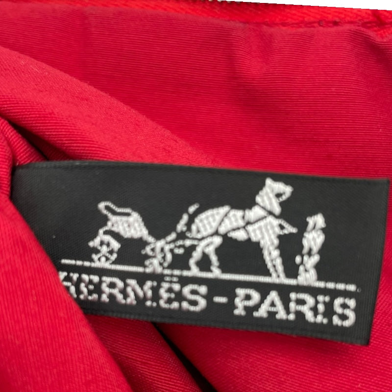 エルメス HERMES ボリードポーチ20 レッド トワル レディース ポーチ