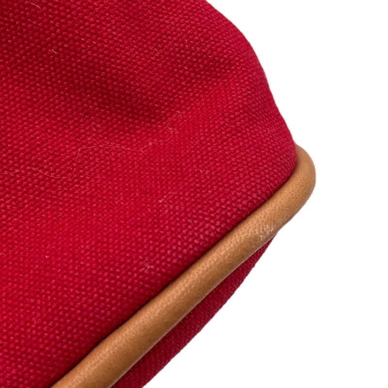 エルメス HERMES ボリードポーチ20 レッド トワル レディース ポーチ